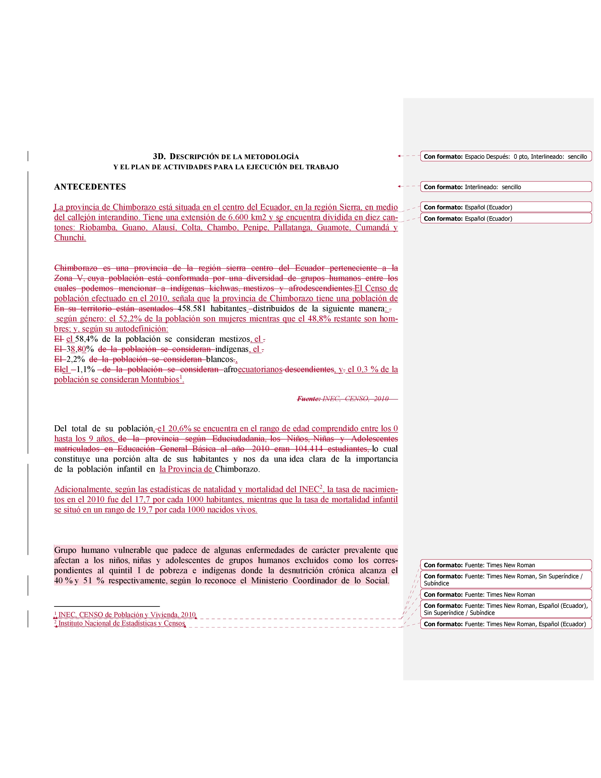 Cubierta de Asesoría y  Asistencia Técnica en Nutrición Infantil en comunidades y centros de salud de la Provincia de Chimborazo. Propuesta rechazada