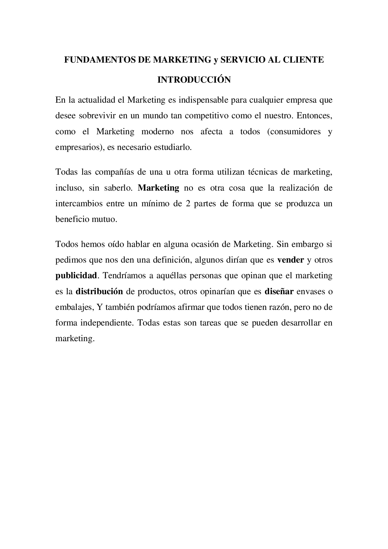 Cubierta de Fundamentos de marketing y servicio al cliente
