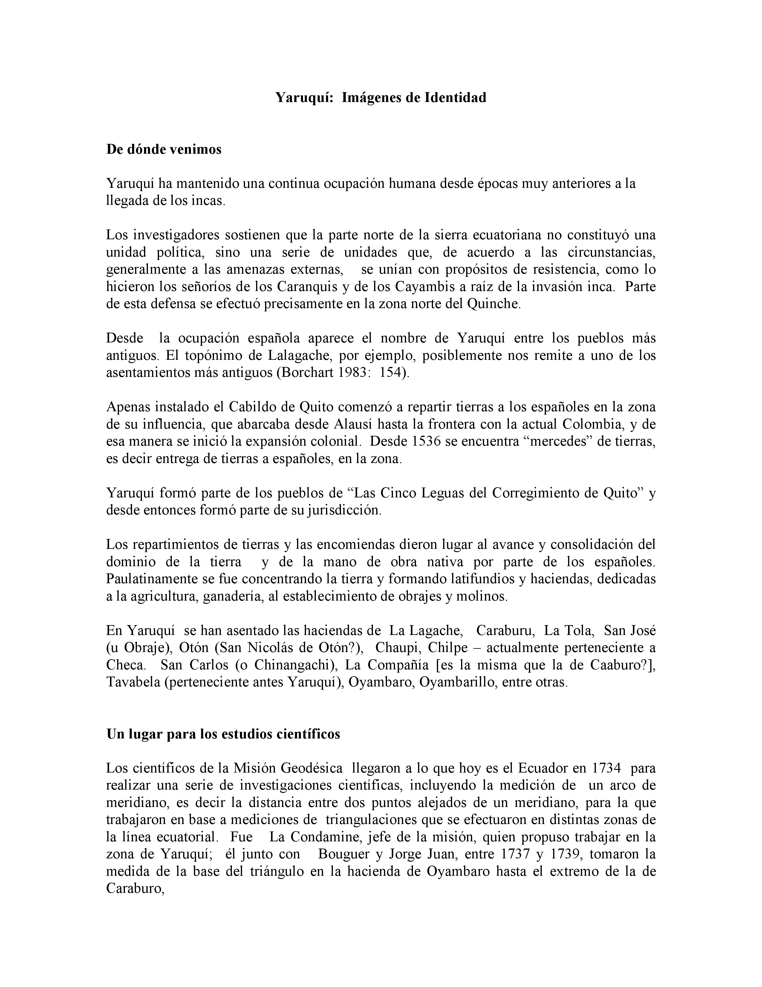 Cubierta de Imágenes Nuestra Identidad cartilla Yaruqui