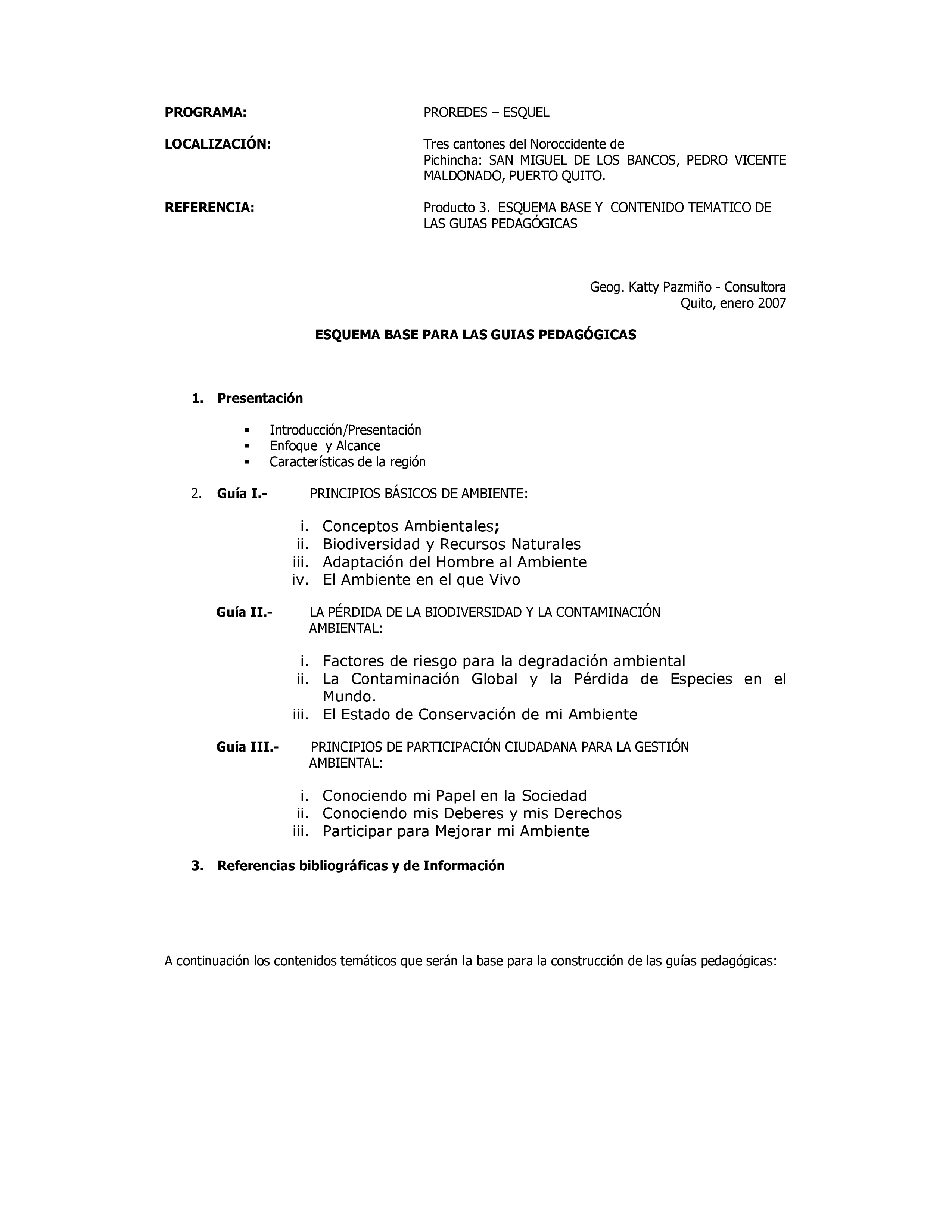 Cubierta de Esquema base para las guías pedagógicas
