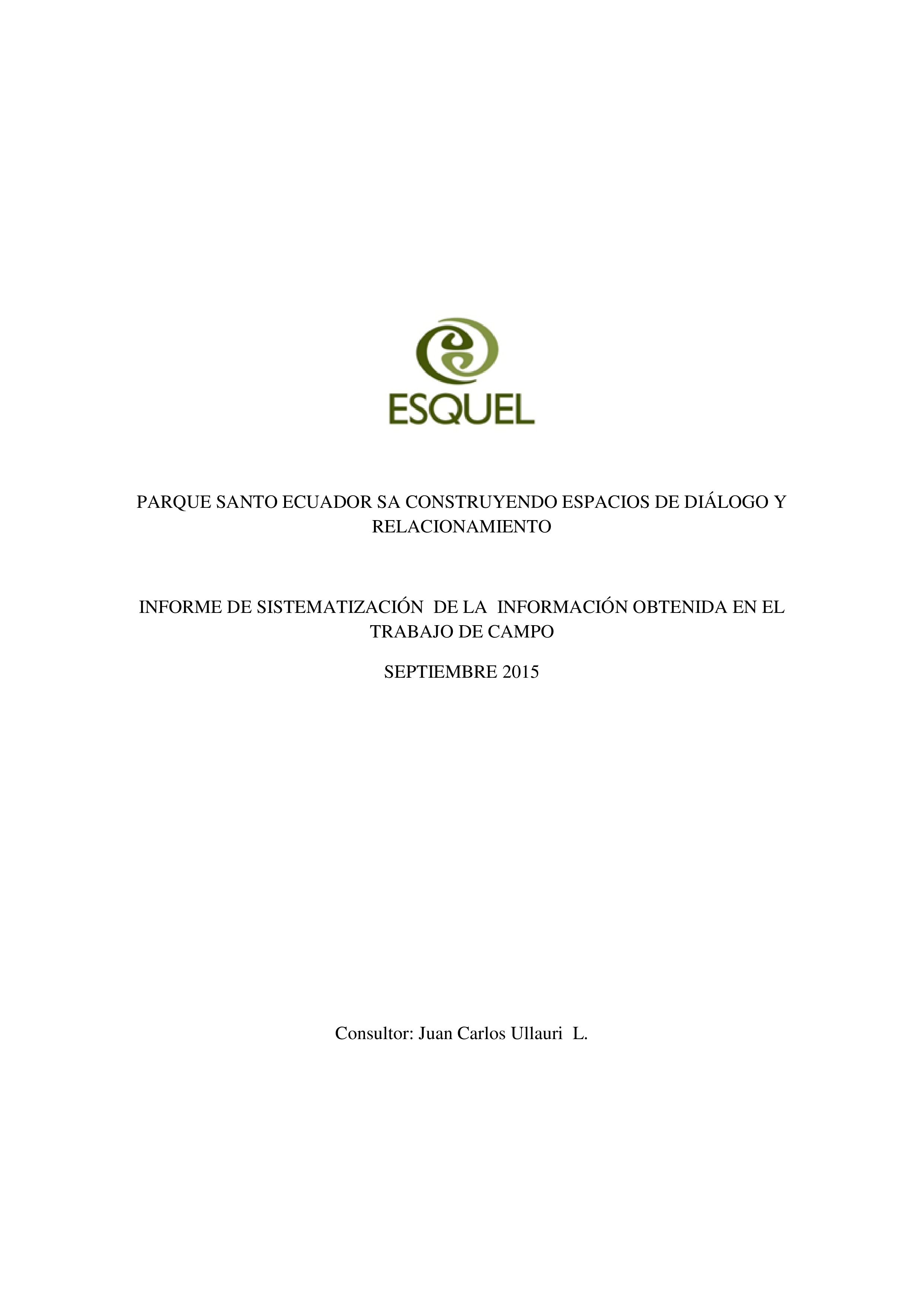Cubierta de Construyendo espacios de diálogo y relacionamiento. Producto 2.1