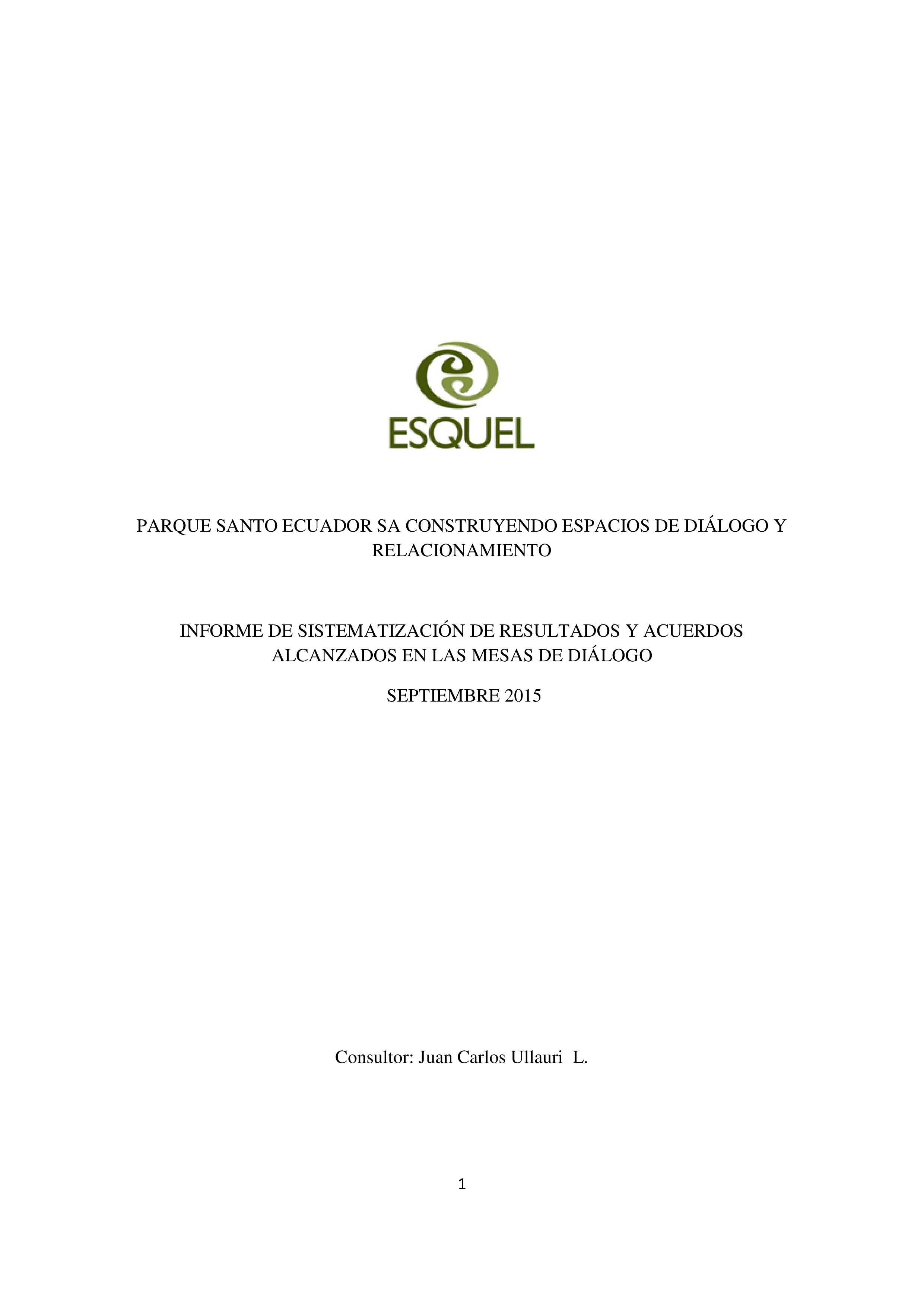 Cubierta de Construyendo espacios de diálogo y relacionamiento. Producto 3.2