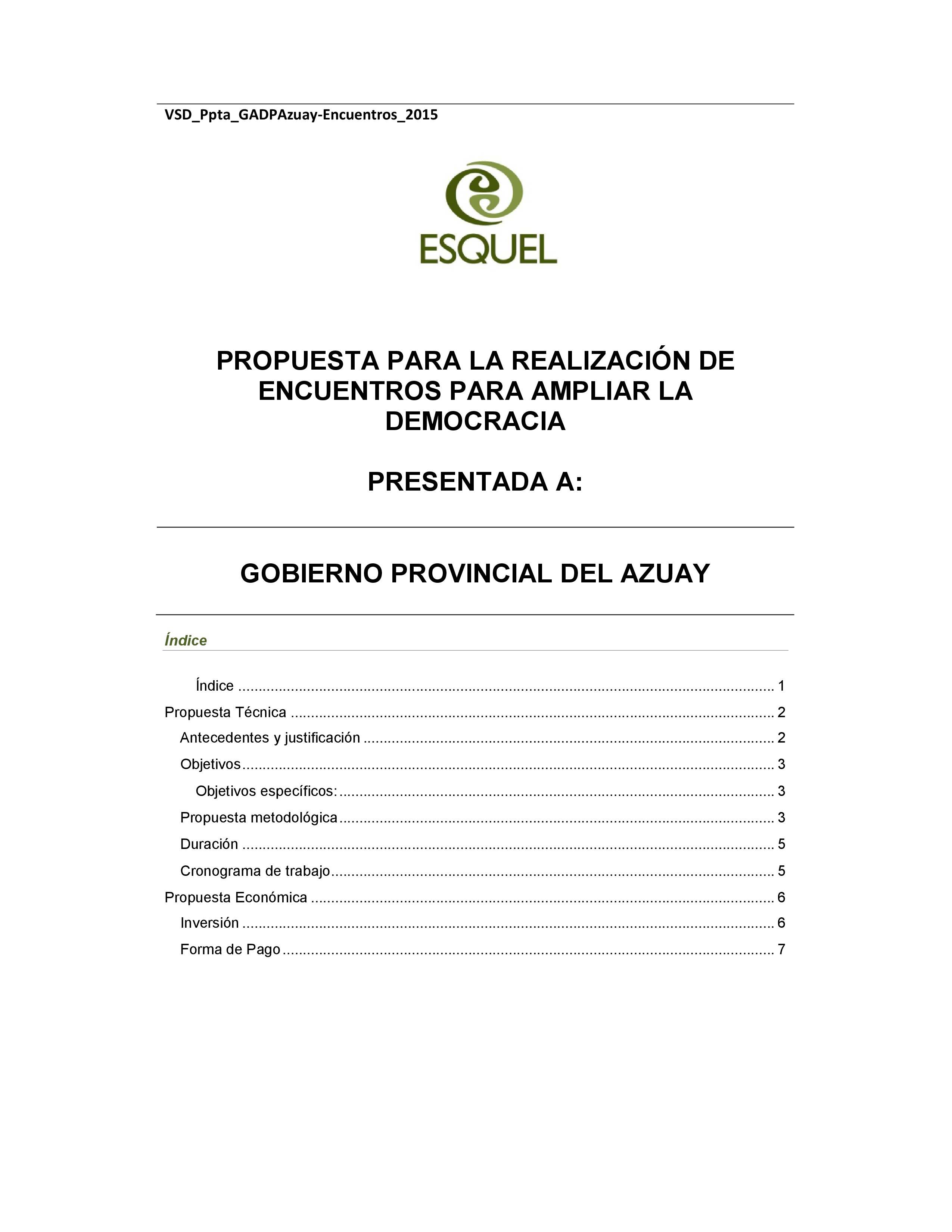 Cubierta de Realización de encuentros para ampliar la democracia. Propuesta