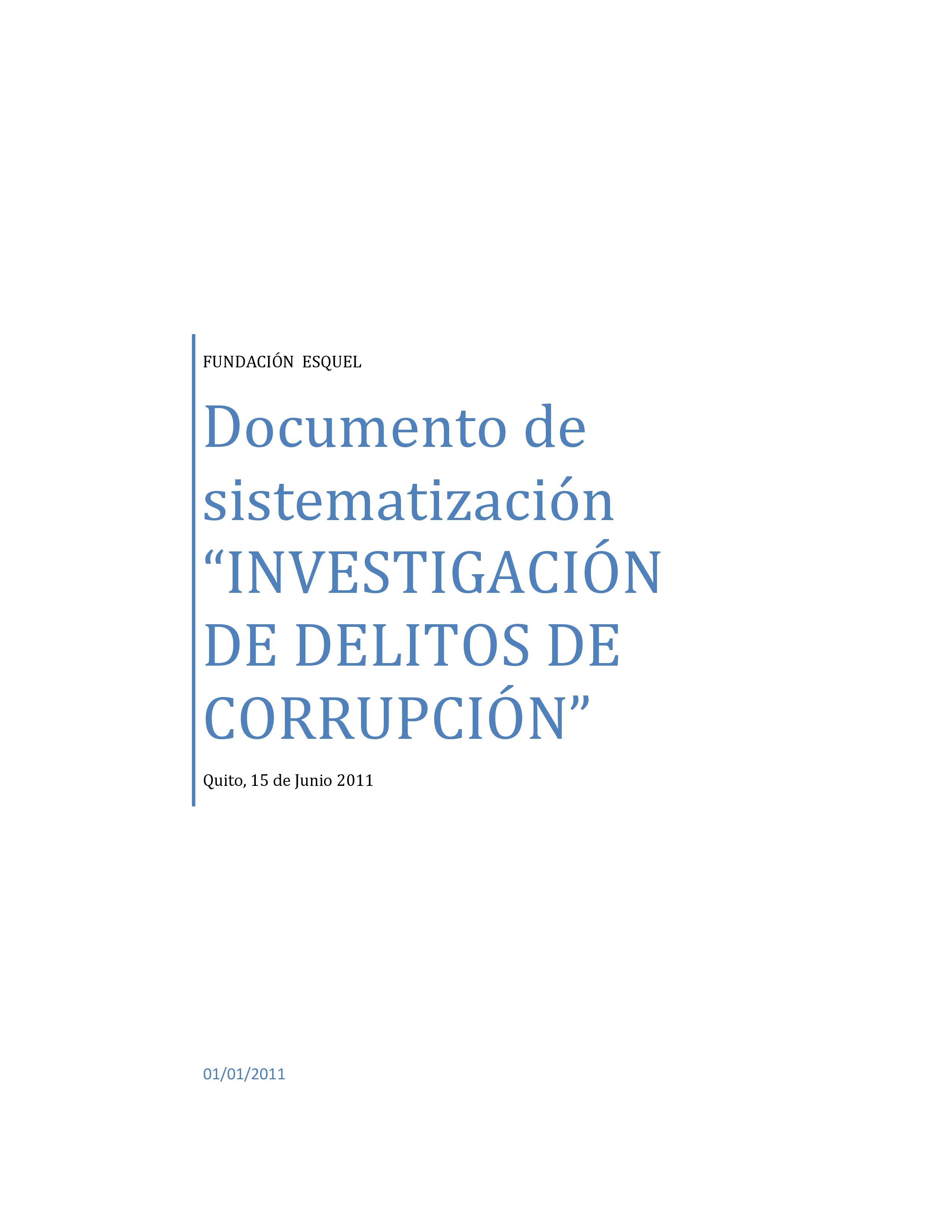Cubierta de “Investigación de Delitos de Corrupción