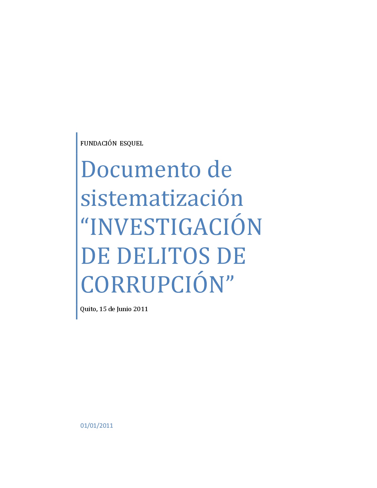 Cubierta de Sistematización “Investigación de delitos de corrupción”